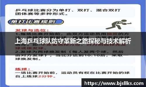 上海乒乓球队防守革新之路探秘与技术解析